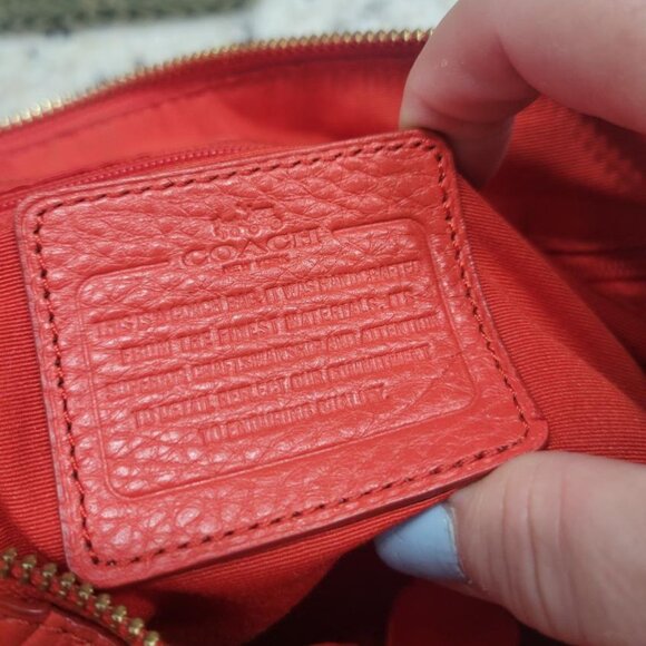 Coach Kelsey Satchel Tangerine|Orange Pebbled Leather with Dustbag - Picture 10 of 13